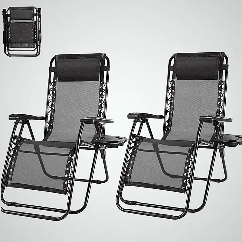Gianna Zero Gravity Chairs, Set of 2 Portable Recliner Beach Camping Patio