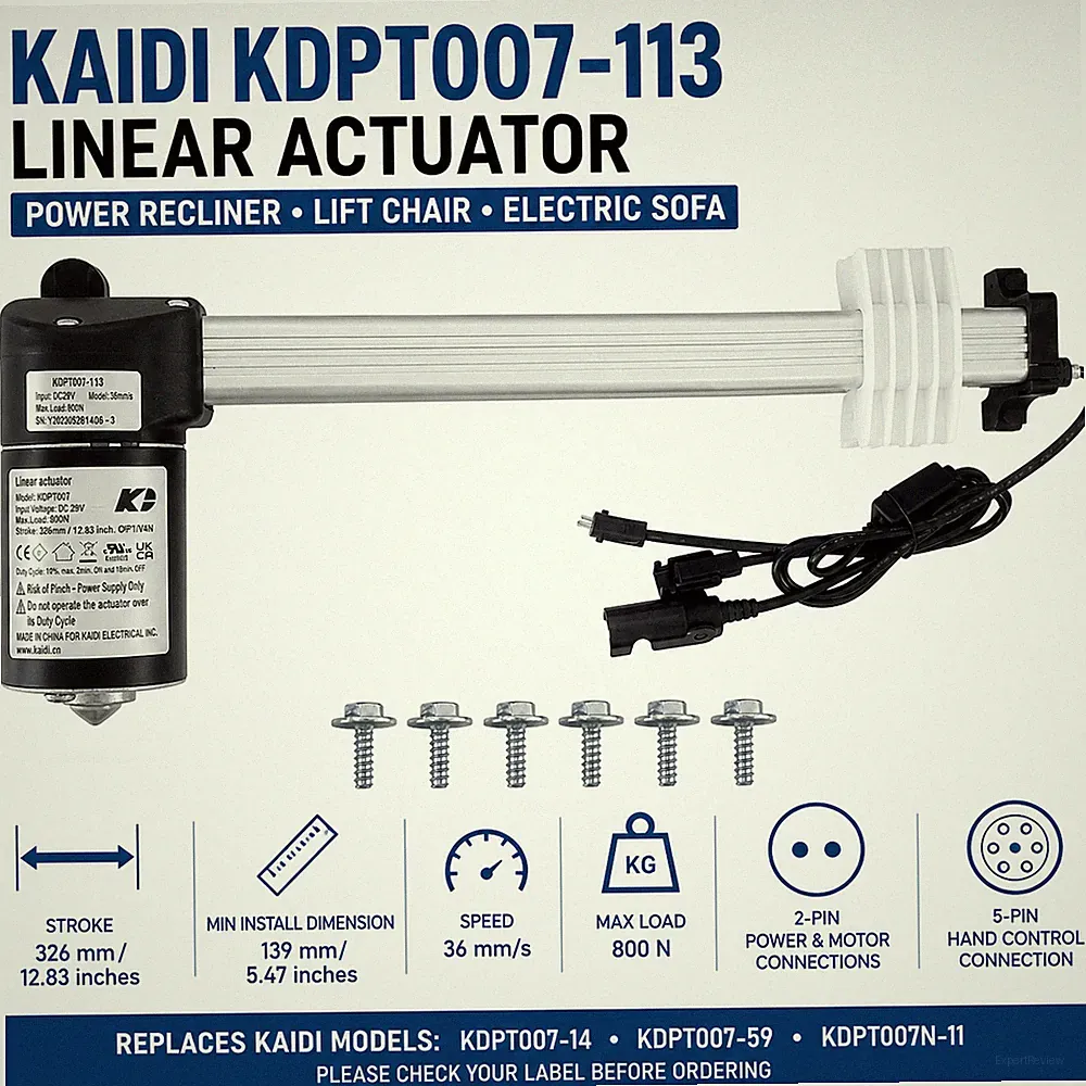 Kaidi KDPT007-113 Linear Actuator Recliner Motor Lift Chair Sofa Replacement OEM
